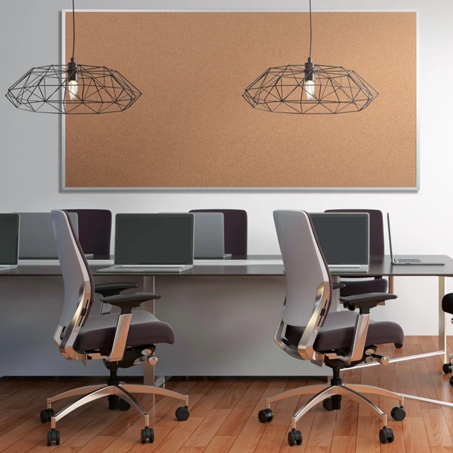 ASI 980401304 Natural Cork Tackboard, 3 ft. x 4 ft., Series 9800 Frame