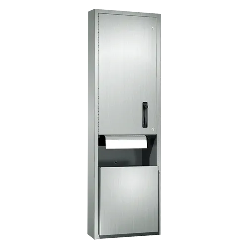 ASI 046921-9 Traditional™ Roll Paper Towel Dispenser & Waste Receptacle, Surface Mounted