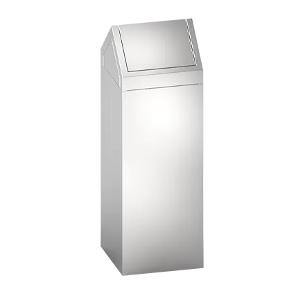 ASI 0834-T Waste Receptacle With Dual Swing Top (14 Gal.), Freestanding