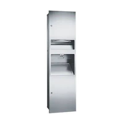 ASI 64672-1 Simplicity™ 3-in-1, Paper Towel Dispenser, High Speed Hand Dryer & Waste Receptacle, Recessed (110-120V)