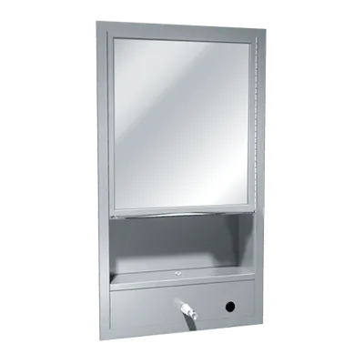 ASI 0430 Traditional™ All Purpose Cabinet, Shelves, Mirror, Towel & Liquid Soap Dispenser, Recessed