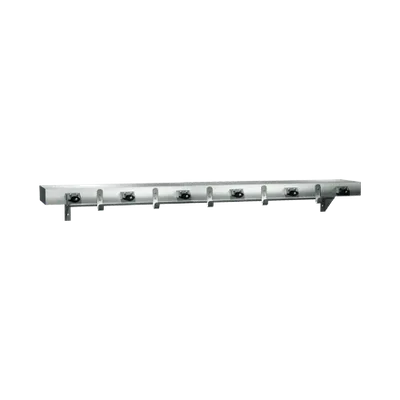ASI 1315-6 Shelves, Utility Hook & Mop Strip w/ Drying Rod (5 Hooks, 6 Holders) 48”
