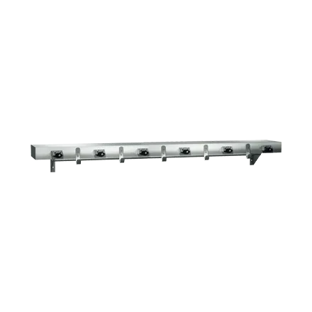 ASI 1315-6 Shelves, Utility Hook & Mop Strip w/ Drying Rod (5 Hooks, 6 Holders) 48”