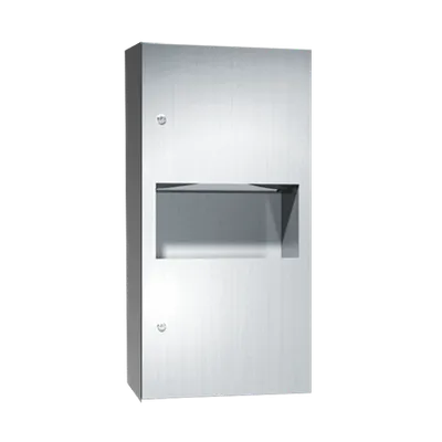 ASI 64623-9 Simplicity™ Paper Towel Dispenser (475 Multi, 350 C-Fold) & Waste Receptacle, Surface Mounted