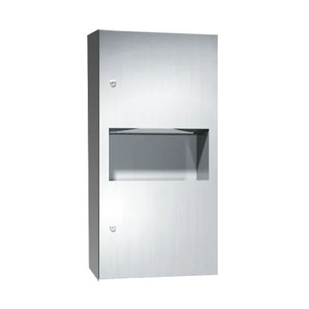 ASI 64623-9 Simplicity™ Paper Towel Dispenser (475 Multi, 350 C-Fold) & Waste Receptacle, Surface Mounted