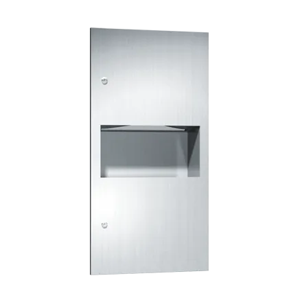 ASI 64623 Simplicity™ Paper Towel Dispenser (475 Multi, 350 C-Fold) & Waste Receptacle, Recessed