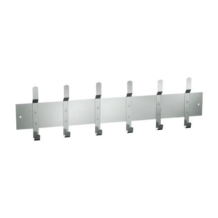 ASI 1307-6 Utility Hook Strip (6 Hooks) 56”, Surface Mounted