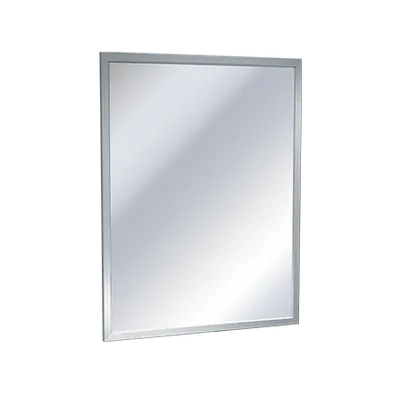 ASI 0600-1824 18" x 24" Interlok Angle Frame Plate Glass Mirror