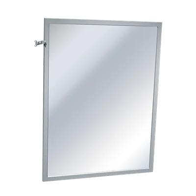 ASI 0600-T1824 18" x 24" Adjustable Tilt Interlok Plate Glass Mirror