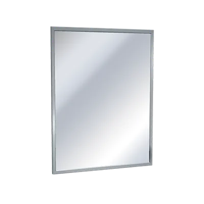 ASI 0620-1824 18" x 24" Stainless Steel Chan-Lok Plate Glass Mirror