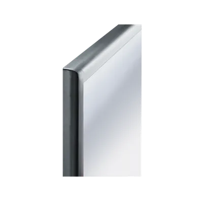 ASI 20650-1830 18" x 30" Roval Inter-Lok Stainless Steel Framed Plate Glass Mirror
