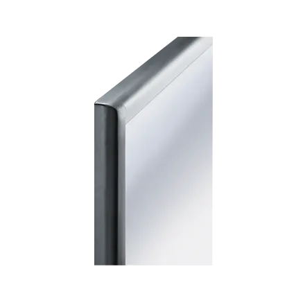 ASI 20650-1830 18" x 30" Roval Inter-Lok Stainless Steel Framed Plate Glass Mirror