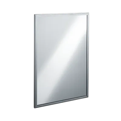 ASI 20650-B1830 18" x 30" Roval Stainless Steel Framed Tempered Glass Mirror
