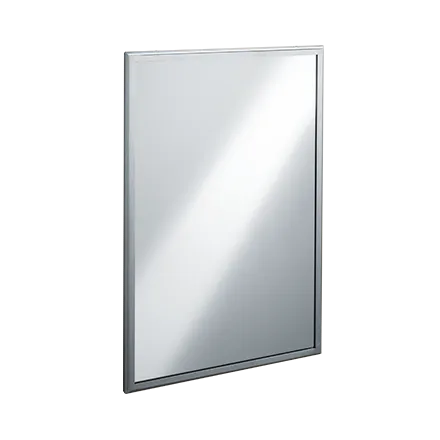ASI 20650-B1830 18" x 30" Roval Stainless Steel Framed Tempered Glass Mirror