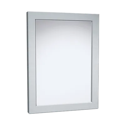 ASI 101-14 Framed Mirror, #8 Mirror Polished St. Steel, Chase Mount, 12” x 16”