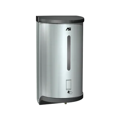 ASI 0362 Automatic Liquid Soap and Gel Hand Sanitizer Dispenser, 27 oz., Satin Stainless Steel, Surface or Stand Mounted