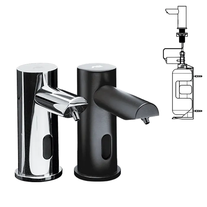 ASI 0391-1AC Easy-Fill Individual Automatic Vanity Mounted Soap Dispenser (Plug In)