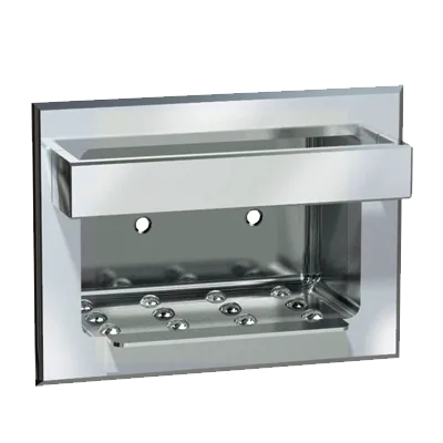 ASI 0398-D Recessed Heavy-Duty Stainless Steel Soap Dish & Bar