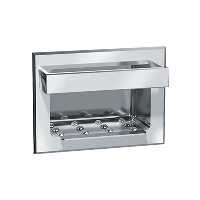 ASI 0399 Soap Dish with Bar, Recessed, Wet Wall, Stainless Steel