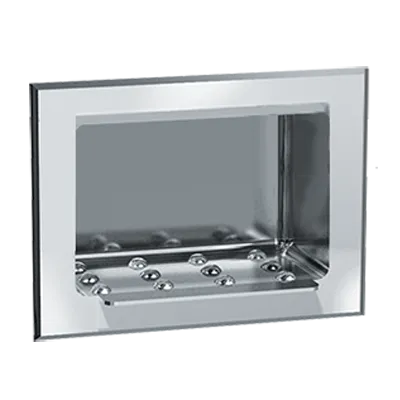 ASI 0401 Soap Dish, Recessed, Wet Wall, Stainless Steel