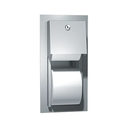ASI 0031 Toilet Tissue Dispenser, Twin Hide-A-Roll, Recessed