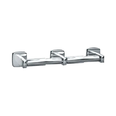 ASI 7305-2S Toilet Tissue Holder (Double), Surface Mounted, Satin Finish