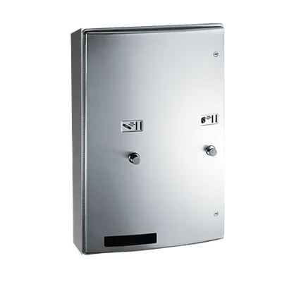 ASI 204684-9-25 Surface Mounted Dual Sanitary Dispenser (25¢ operation)