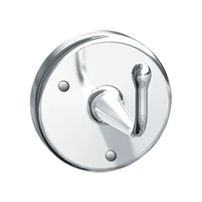 ASI 0751-A Robe Hook (Heavy-Duty), Surface Mounted (Exposed), Satin Chrome Plated Brass