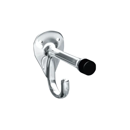 ASI 0714 Coat Hook and Bumper, Chrome Plated Brass, Surface Mounted