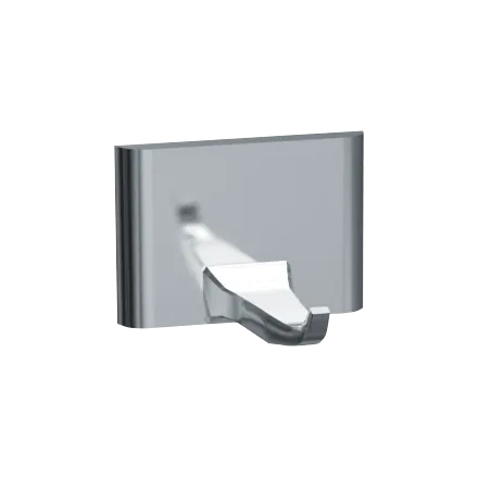 ASI 0740-Z Robe Hook (Single), Surface Mounted, Chrome Plated Zamak