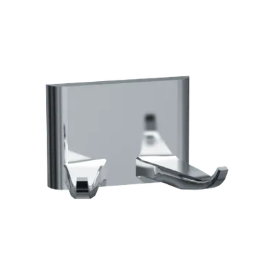 ASI 0745-Z Robe Hook (Double), Surface Mounted, Chrome Plated Zamak