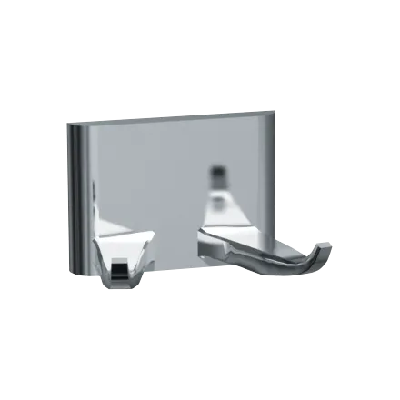 ASI 0745-Z Robe Hook (Double), Surface Mounted, Chrome Plated Zamak