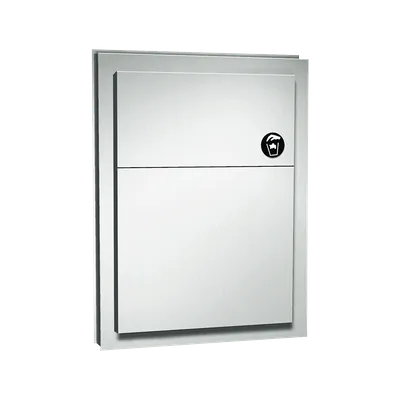 ASI 0472 Sanitary Napkin Disposal (Dual Access), Partition Mounted