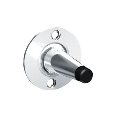 ASI 0719 Door Bumper, Surface Mounted, Chrome Plated Zamak