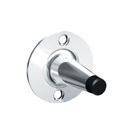 ASI 0719 Door Bumper, Surface Mounted, Chrome Plated Zamak