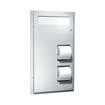 ASI 0484-HC Toilet Seat Cover & Toilet Tissue Dispenser, Dual Access for Handicapped, Partition Mounted
