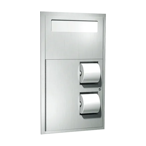 ASI 0485 Toilet Seat Cover & Toilet Tissue Dispenser, Recessed