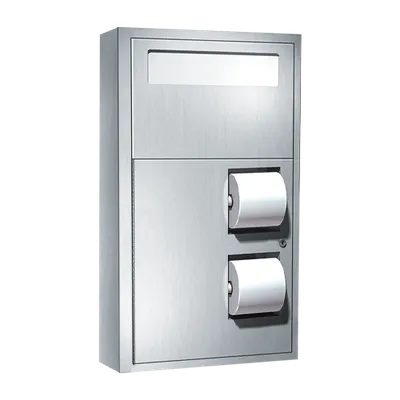 ASI 0486 Toilet Seat Cover & Toilet Tissue Dispenser, Surface Mounted