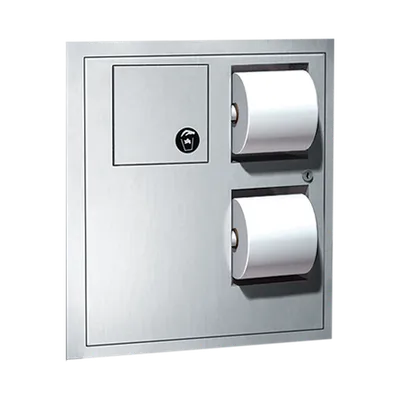 ASI 04823 Traditional™ Toilet Tissue Dispenser & Napkin Disposal, Recessed