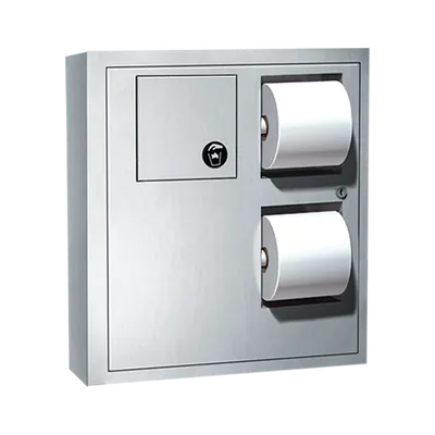ASI 04833 Toilet Tissue Dispenser w/ Napkin Disposal, Surface Mounted