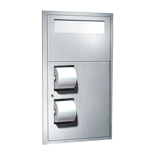 ASI 0485-R Toilet Seat Cover & Toilet Tissue Dispenser, Recessed, Reverse