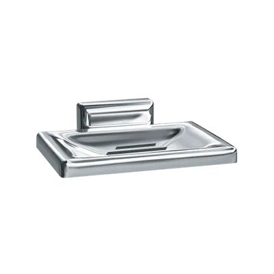 ASI 0720-Z Soap Dish w/ Drain Holes, Surface Mounted, Chrome Plated Zamak