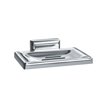 ASI 0720-Z Soap Dish w/ Drain Holes, Surface Mounted, Chrome Plated Zamak