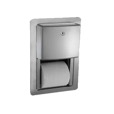 ASI 20031 Roval™ Twin Hide-A-Roll Toilet Tissue Dispenser, Semi-Recessed