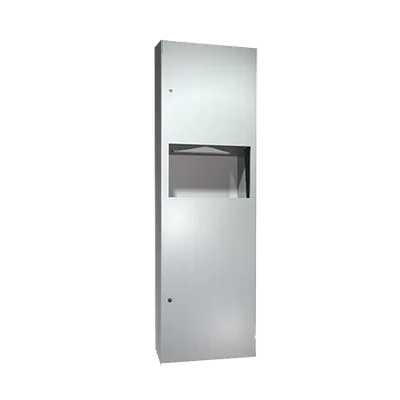 ASI 6462-2 Simplicity™ Paper Towel Dispenser & Waste Receptacle, Semi-Recessed
