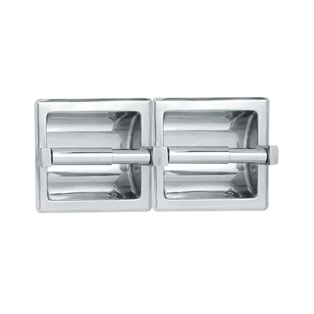 ASI 74022-B Toilet Tissue Holder (Double), Recessed, Bright