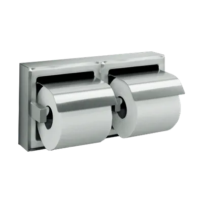 ASI 74022-HBSM Toilet Tissue Holder with Hood (Double), Surface Mounted, Bright