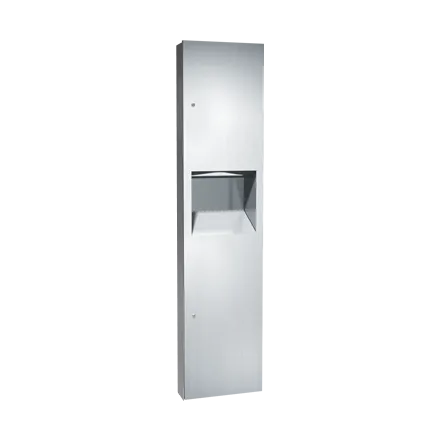 ASI 64676-2 Simplicity Collection Paper Towel (Multi, C-Fold, Single) Dispenser & Waste Receptacle, Semi-Recessed