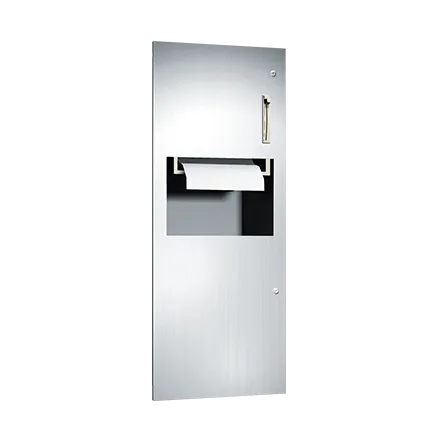 ASI 64696 Simplicity™ Roll Towel Dispenser & Waste Receptacle, Recessed