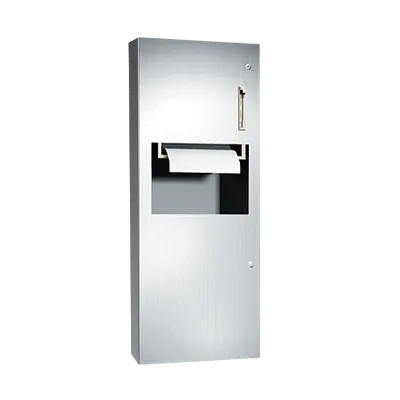 ASI 64696-6 Simplicity™ Roll Towel Dispenser & Waste Receptacle, Semi-Recessed